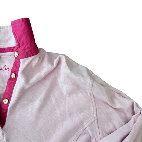 Joules Womens Pink Pullover V Neck With Buttons Size Small UK Womens - Picture 7 of 12
